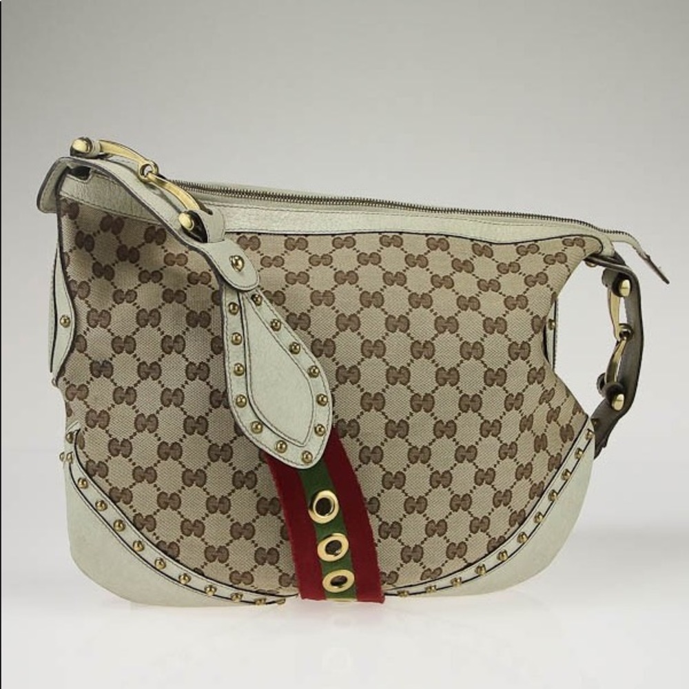 GUCCI Pelham Messenger Studded Bag